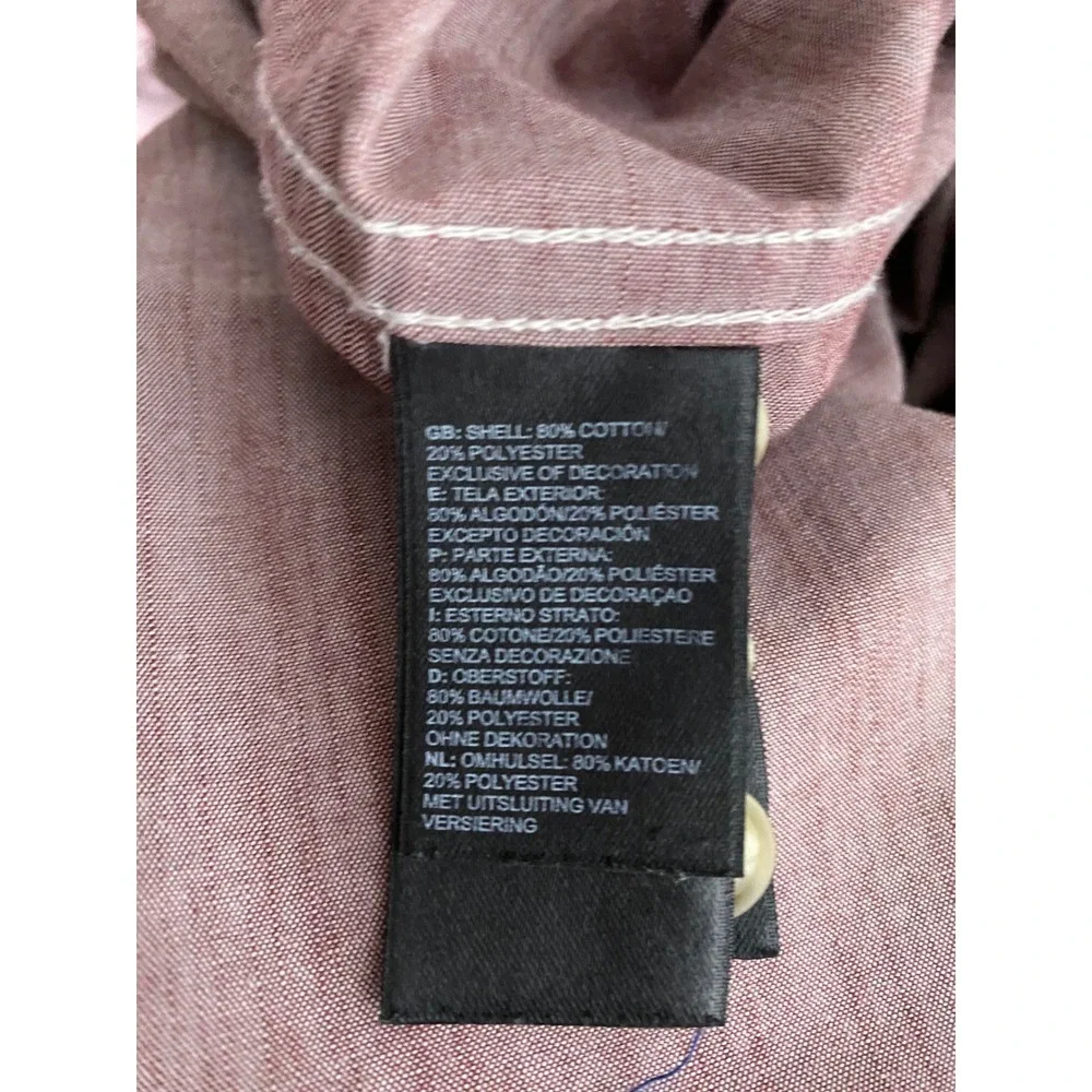 The North Face Long Sleeve Button Down Mens M Dusty Rose Chambray Outdoor Casual